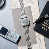 The Casio Vintage A168WEM-7VT Digital Watch in Silver