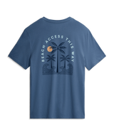 Free Fly Men's Beach Access Tee Pacific Blue back view