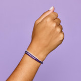 Pura Vida Game Day Original Bracelet in Purple and White