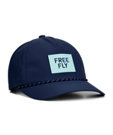The Free Fly Wild Standard Patch Performance Hat in True Navy