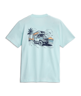 The Free Fly Boys' Adventure Rig Tee in Heather Tropic Sea
