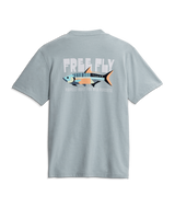 The Free Fly Boys' Wild Pursuits Tee in Ocean Mist