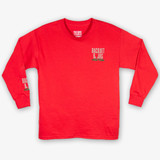 Racquet and Jog Christmas 2025 Longsleeve Tee Red front