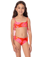 Maaji Girl's Seychelles Bikini Set in Pink Overflow detail view