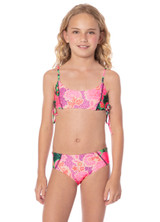 Maaji Girl's Seychelles Bikini Set in Open Pink side view