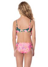 Maaji Girl's Seychelles Bikini Set in Open Pink back view