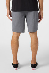 The O'Neill Men's Reserve Heather 21 inch Hybrid Shorts in Heather Grey