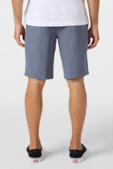 The O'Neill Men's Reserve Heather 21 inch Hybrid Shorts in Heather Navy