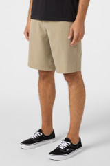 O'Neill Men's Reserve Heather Hybrid Shorts Khaki front view