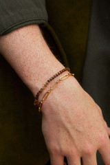The Bartlett London Men's Gemstone Rondelle Bracelet