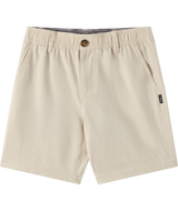 O'Neill Boy's Reserve Light Check 16" Hybrid Shorts Khaki front view