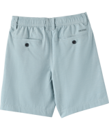 The O'Neill Boy's Reserve Light Check 16 inch Hybrid Shorts in Stone Blue