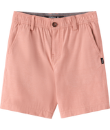 The O'Neill Boy's Reserve Light Check 16 inch Hybrid Shorts in Langoustino