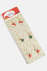 The Christmas Three Pair Dangle Earring Set in Santa Hat, Stocking and Tree