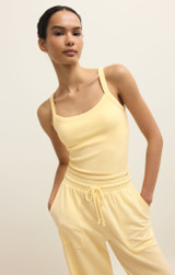 Z Supply Women's World Tour Rib Tank Top in Sunnyside front view