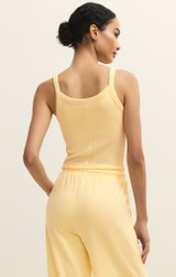 Z Supply Women's World Tour Rib Tank Top in Sunnyside side view