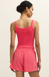 Z Supply Women's World Tour Rib Tank Top in Paloma side view