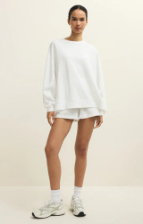 Z Supply Women's Birdie Shorts White front view