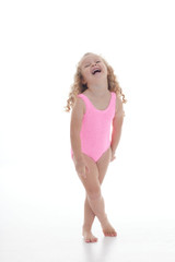 Love & Bikini Girl's Marbella One-Piece Swimsuit in strawberry Pink