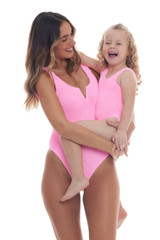 Love & Bikinis Marbella One-Piece Swimsuit strawberry pink back view