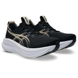 Asics Women's Gel-Nimbus 28 Running Shoes Black Feather Grey front view