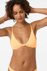 O'Neill Women's Pismo Bikini Top Neon Apricot Nectar side view