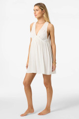 O'Neill Women's Teddy Coverup Dress in Vanilla back view