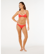 Rip Curl Women's Classic Surf Bikini Bottoms in Red back view