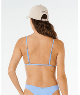 Rip Curl Women's Premium Surf Fixed Triangle Bikini Top  in Light Blue