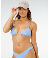Rip Curl Women's Premium Surf Fixed Triangle Bikini Top Light Blue detail