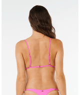 Rip Curl Women's Premium Surf Fixed Triangle Bikini Top Super Pink side