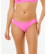 Rip Curl Women's Premium Surf Cheeky Bikini Bottoms Super Pink detail view