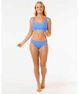 Rip Curl Women's Premium Surf Full Bikini Bottoms Light Blue front view