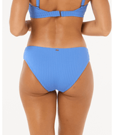 Rip Curl Women's Premium Surf Full Bikini Bottoms Light Blue flat lay