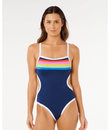 Rip Curl Women's Surf Stripe One-Piece Swimsuit Dark Navy product shot
