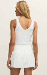 Z Supply Women's Lotus Long Top in White detail view