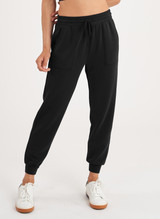 Thrive Societe Women's Patch Pocket Jogger black front view