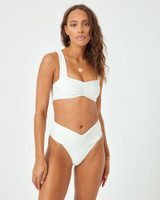 LSpace Women's Off Grid Marlee Bikini Top in Cream