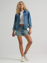 Lee Women's 3 Inch Cut Off Shorts in Burn Bright