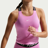 Nike Girls' Dri-Fit Tank Top in Magenta/White side view