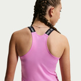 Nike Girls' Dri-Fit Tank Top in Magenta/White back view
