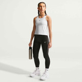 Nike Girls' Dri-Fit Tank Top in White neck detail