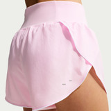 Nike Women's Tempo Flow Mid Rise Shorts in Pink Foam back view