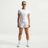 Nike Women's Tempo Flow Mid Rise Shorts in White