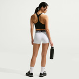 Nike Women's Pro 365 3" Shorts in White/Black back view