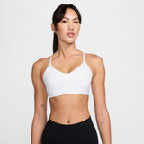 Nike Women's Indy Light Sports Bra in White detail view