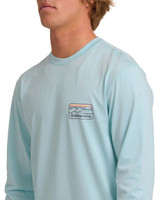 Billabong Men's Runner Loose Fit Long Sleeve Shirt in Blue Heather side view