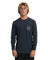 The Billabong Men's Hollow Loose Fit Long Sleeve Shirt in Navy