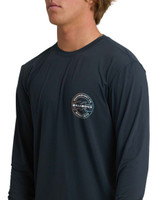 Billabong Men's Hollow Long Sleeve Shirt Navy sleeve detail