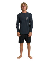 The Billabong Men's Hollow Loose Fit Long Sleeve Shirt in Navy